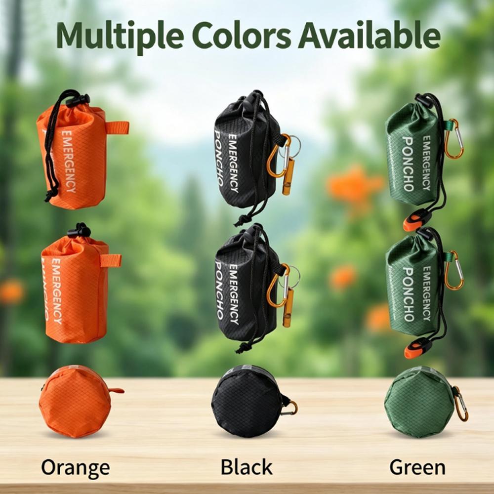 Portable Emergency Rain Poncho - огляд і ціна Emergency Poncho Rain