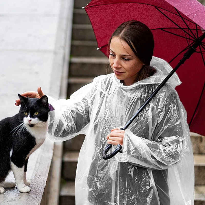 6Pcs Disposable Waterproof Rai - огляд і ціна Emergency Poncho Rain