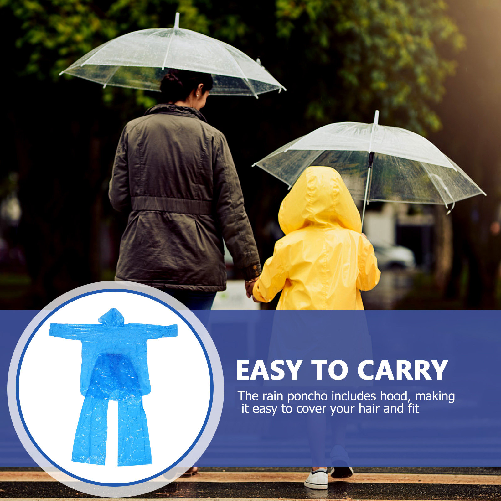 Emergency Rain Poncho Set Clea - огляд і ціна Emergency Poncho Rain
