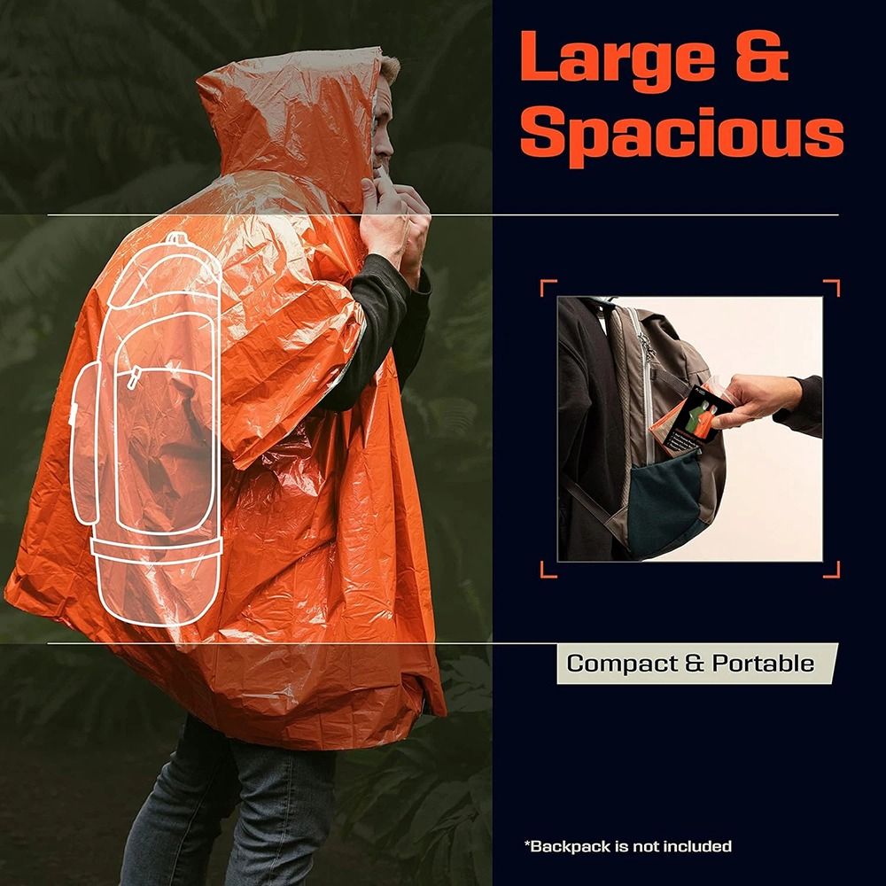 1Pcs Hiking Travel Tent Rainwe - огляд і ціна Emergency Poncho Rain